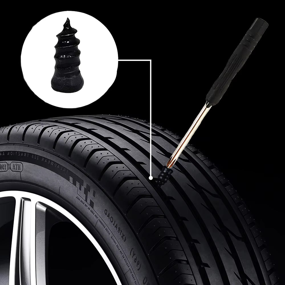 🔩60PCS Tire Repair Rubber Nails Kit with 2 Sizes (Free Screwdriver Included)
